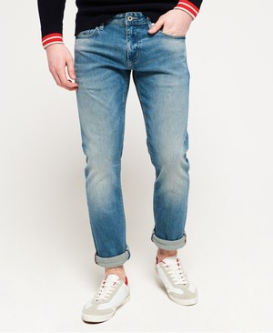 Superdry Slim Férfi Farmer Kék | RXMQN6504